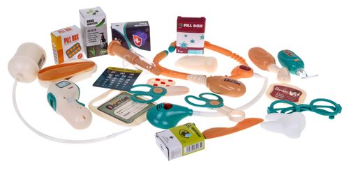 Zestaw Lekarski Dla Dzieci 3+ Wózek + Panel Ekg 24 El. Kardiolog Dentysta na Arena.pl