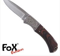Nóż składany myśliwski Fox z ozdobnym grawerem ostrze 8,5 cm