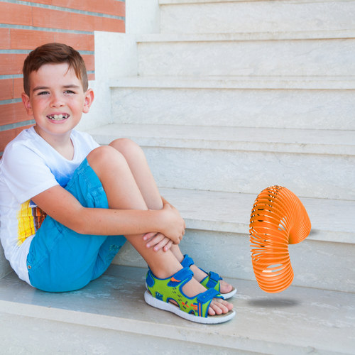 sprężyna dla dzieci magiczna sprężynka magic springs emoji pomarańczowa na Arena.pl