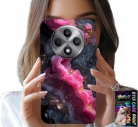 ETUI DO OPPO RENO12 F / 12FS 5G - RÓŻOWY MARMUREK PLECKI, MODNE WZORY