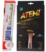RAKIETA PALETKA TENIS STOŁOWY PING-PONG ATEMI PRO anatomical 5000 +PIŁECZKI