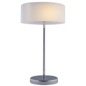 Biurkowa LAMPKA stojąca DRS8006/1D 8C Elem nocna LAMPA loftowa metalowa chrom biała