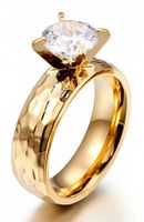 ZŁOTY PIERŚCIONEK OBRĄCZKA ŚLUBNA STAL 316L r.19