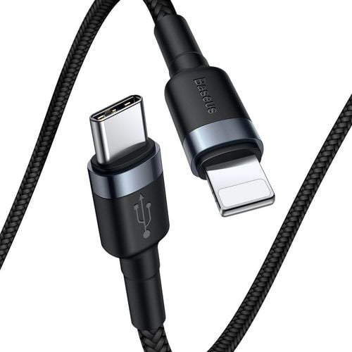 kabel usb-c do lightning pd baseus cafule, 18w, 1m (czarno-szary) na Arena.pl