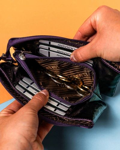 duży portfel damski na zamek z breloczkiem w zestawie - lorenti na Arena.pl