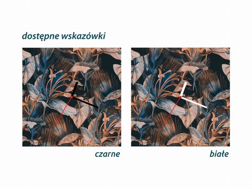 ZEGAR SZKLANY PROSTOKĄTNY - Liście na Arena.pl