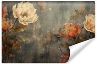 Fototapeta KWIATY Styl Retro Beton Mur Abstrakcja Natura 360cm x 240cm