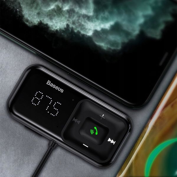BASEUS TRANSMITER FM BLUETOOTH ŁADOWARKA SAMOCHODOWA 2x USB AUX SD zdjęcie 14