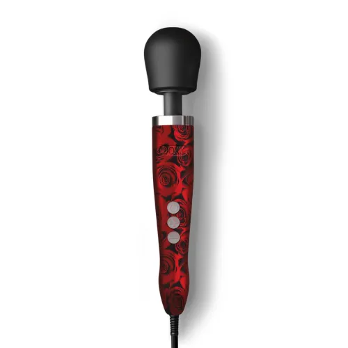 doxy die cast wand massager rose - metaliczny masażer z silikonową głowką na Arena.pl