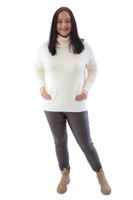 Sweter Golf z Kieszeniami Kremowy UNI