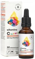 Aura Herbals WITAMINA C dla dzieci kwas L-askorbinowy 100mg krople 30ml