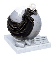 Artystyczna urna z aniołem Unikalna urna na prochy - Plakietka