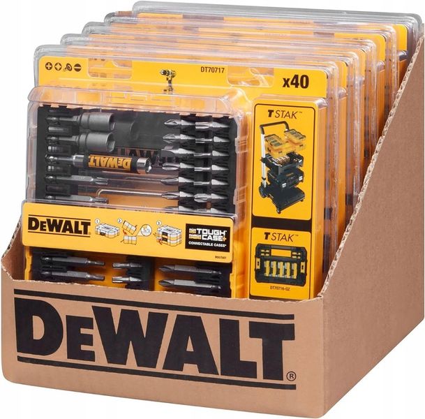 ZESTAW BITÓW DO WKRĘTARKI DeWALT 40 el. TSTAK ToughCase DT70717 zdjęcie 4