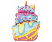 Balon foliowy Tort urodzinowy na hel 77x54cm