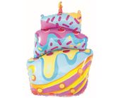 Balon foliowy Tort urodzinowy na hel 77x54cm