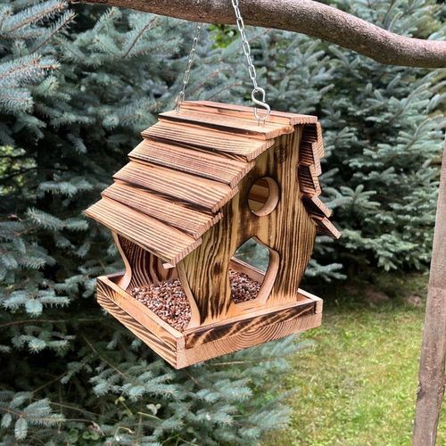 Karmnik Dla Ptaków Opalany Solidny Na Łańcuchu + 200g karmy na Arena.pl