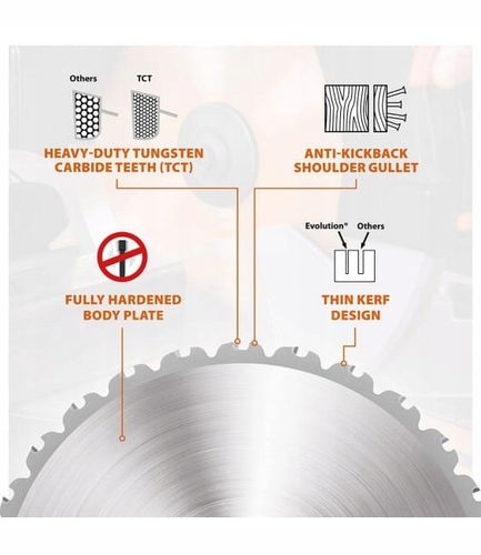 Tarcza piła TCT wielozadaniowa Evolution RAGE 255 na Arena.pl