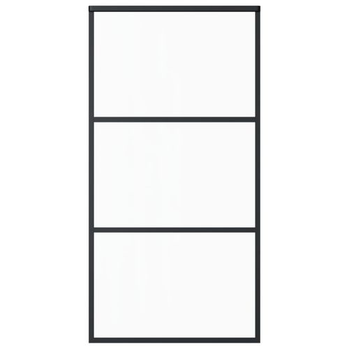 Drzwi przesuwne z osprzętem, szkło ESG i aluminium, 102x205 cm na Arena.pl