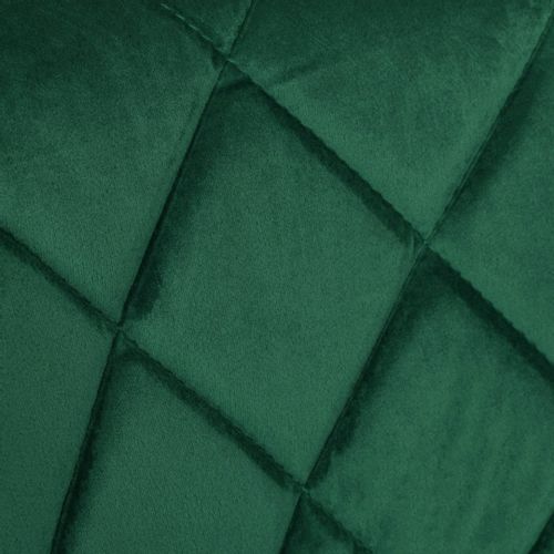 Hoker krzesło barowe CYDRO BLACK ciemnozielone Velvet na Arena.pl