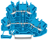 Wago złączka 2-piętrowa przelotowa na szynę DIN 2,5mm2 N/N 2002-2204 1szt