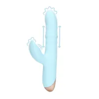 loveline artic blue - wibrator z ruchem pierścienia i falą pulsacyjną