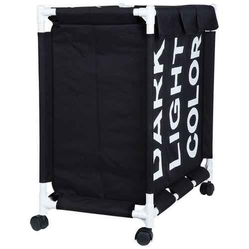 Kosz na Pranie Dzielony do Segregacji 3-komory Trzykomorowy Łazienkowy 137L na Arena.pl