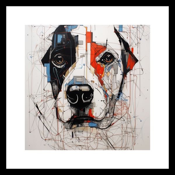 Plakat 20x20cm Przyrysowany Psiak zdjęcie 3