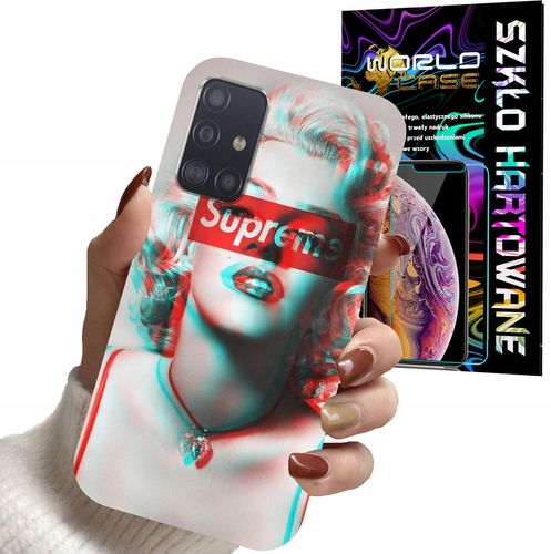 ETUI DO SAMSUNG A71 - Monroe MODNE KOBIECE WZORY + SZKŁO na Arena.pl