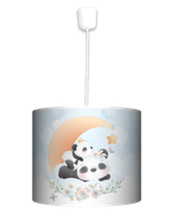 Lampa wisząca duża - Cute Panda (niebieska)