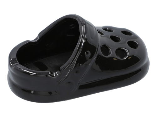 Czarna Popielniczka Ceramiczna w Kształcie Klapka Buta typu Crocs na Arena.pl
