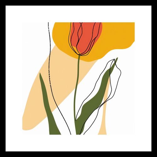 Plakat 20x20cm Przerysowany Tulipan na Arena.pl