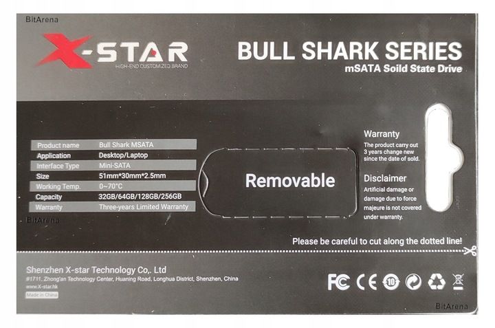 Dysk SSD X-Star Bull Shark 128GB mSATA zdjęcie 4