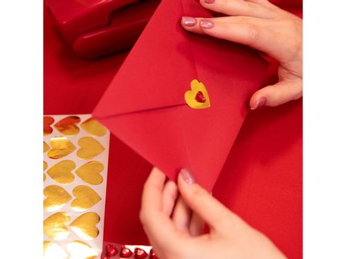 Naklejki rubinowe, Serca, czerwone, 36 szt. na Arena.pl