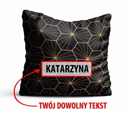 Poduszka Dekoracyjna GEOMETRYCZNA  z Twoim napisem G32 na Arena.pl