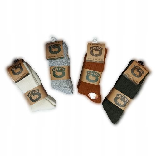 GRUBE Skarpety Wełniane Zimowe Ciepłe Damskie Męskie SZARE 2-pak 39-42 na Arena.pl