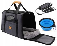 TORBA DO TRANSPORTU ZWIERZĄT TRANSPORTER PSA KOTA PRZENOŚNA SKŁADANA MISKA