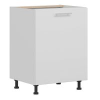 Tiffany T-19/D60 Biały połysk MDF szafka dolna, drzwi, półka, szybko