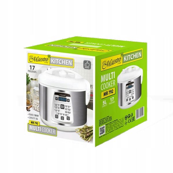 Multicooker, Garnek Elektryczny Maestro 5 l, 17 programów zdjęcie 7