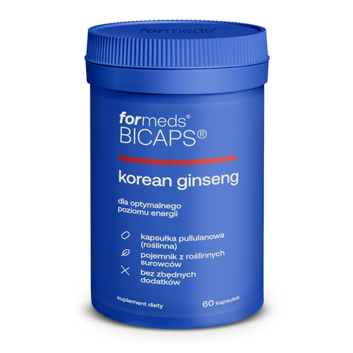 ForMeds Bicaps Korean Ginseng żeń-szeń koreański 60 kapsułek wegańskich na Arena.pl