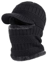 CZAPKA Z DASZKIEM UNIWERSALNA DWUWARSTWOWA GRUBA CIEPŁA KOMINIARKA