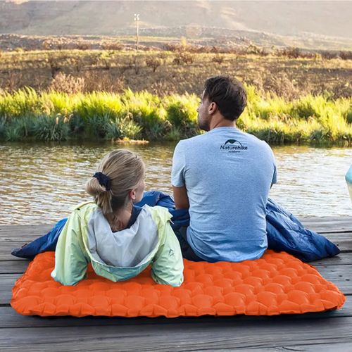 Materac dwuosobowy pomarańczowy na Arena.pl