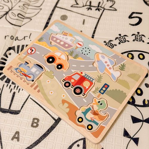 TOOKY TOY Drewniane Interaktywne Puzzle Pojazdy na Arena.pl