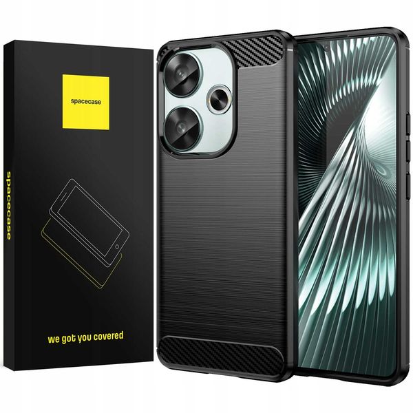 Spacecase Carbon Poco F6 5G Black zdjęcie 1