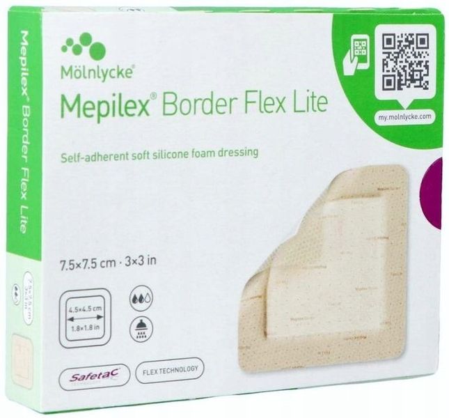 Mölnlycke - Mepilex Border Flex Lite - 7,5 x 7,5cm - 5szt. zdjęcie 1