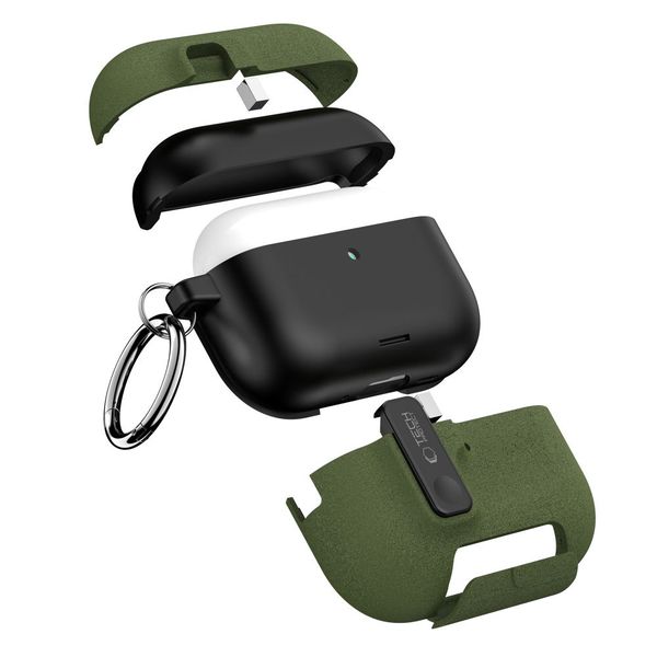 tech-protect slim hook apple airpods pro 3 olive green zdjęcie 7