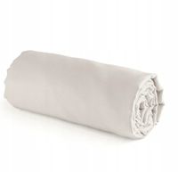 Prześcieradło z dopasowaną gumką z satyny bawełnianej - Taupe 140x200x30 cm