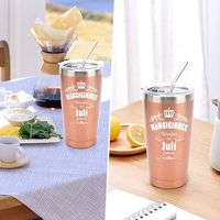 kubek termiczny ze słomką termos stal 600ml