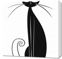 Obraz 60x60cm Czerń Kocicy