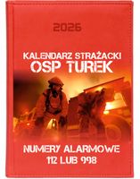 KALENDARZ A6 2026 tygodniowy KSIĄŻKOWY TERMINARZ DLA OSP nazwa miejscowości