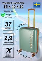 Walizka mała kabinowa Cavalet VIKEN zielona